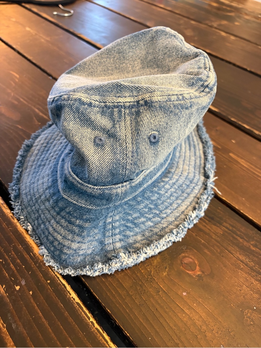 Lucky Brand Destructed Denim Bucket Hat NWT
